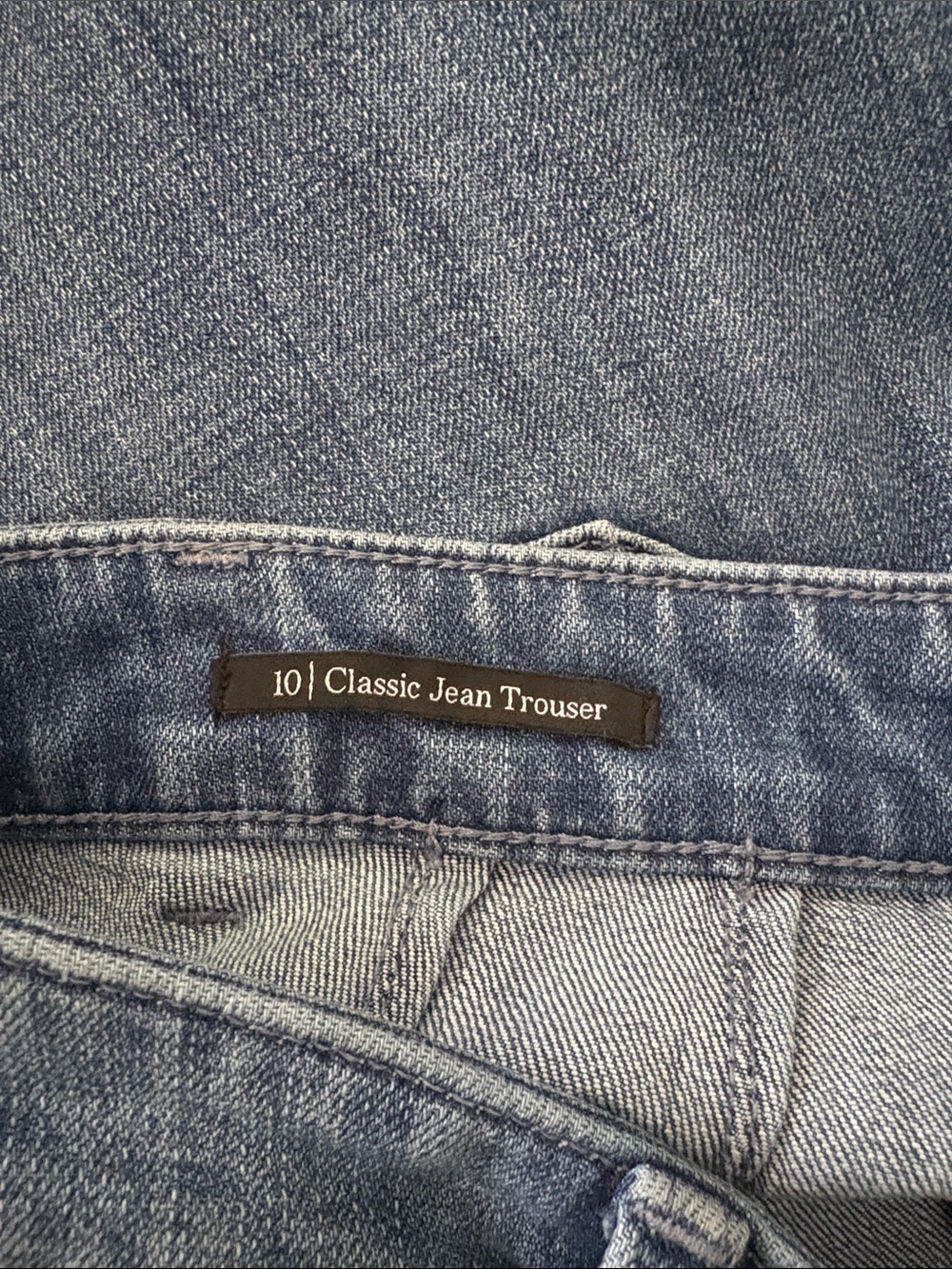 *Talbots Classic Jean Trouser Wide Leg Jean Medium Blue Pockets Status Buttons - Picture 14 of 16